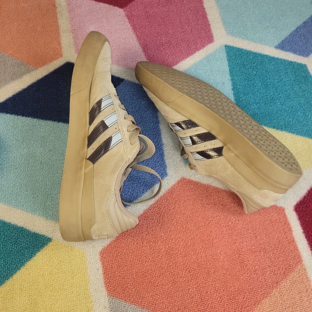 Adidas Dime Busenitz Vulc II Mens 12 Cardboard Brown Suede Skate Shoes IG2044